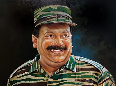 Portrait of Velupillai Prabhakaran